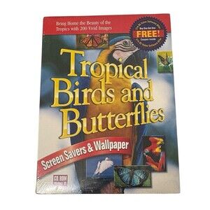 PC TROPICAL BIRDS AND BUTTERFLIES CD ROM BRAND NEW/SEALED!! RARE